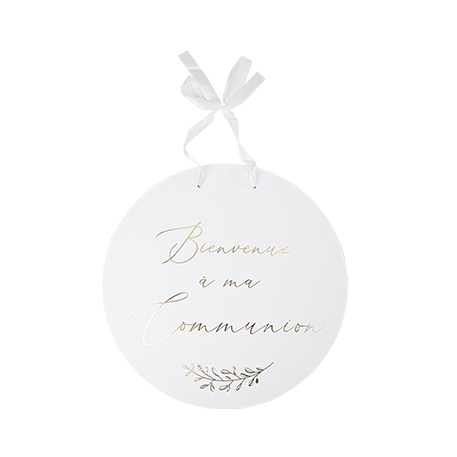 Pancarte bienvenue à ma communion