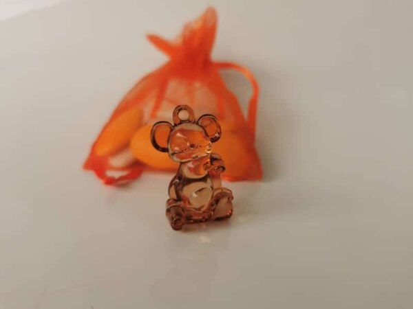 Souris pendentif en plexi Chocolat - Lot de 6