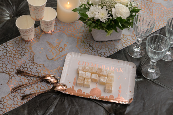 Plateau gateau Eid Mubarak Rose Gold