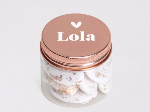 Pot a dragees couvercle rose gold