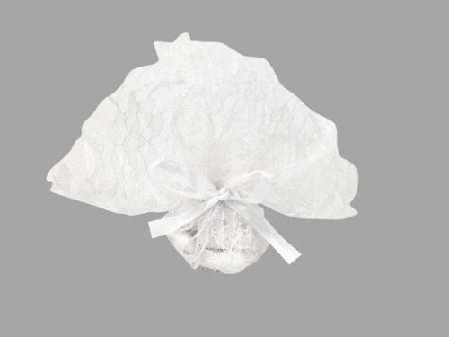 tulle dentelle festonnée blanc lot de 6