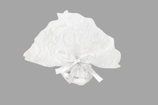 tulle dentelle festonnée blanc lot de 6