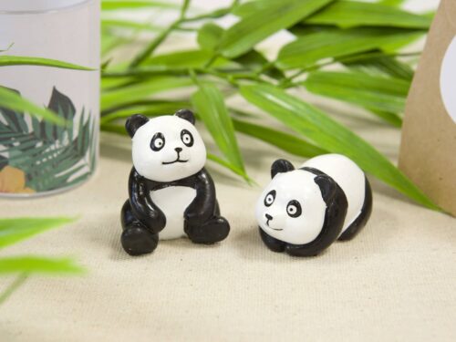 Décor de table Panda couché Résine