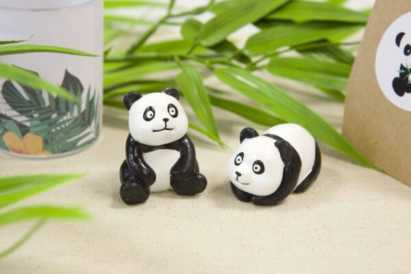 Décor de table Panda couché Résine