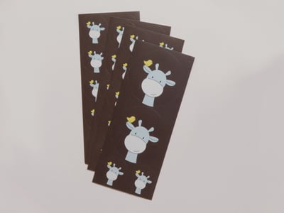 Stickers girafe bleu ciel - Lot de 30
