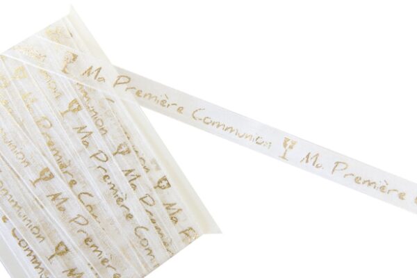 Ruban ma première communion or