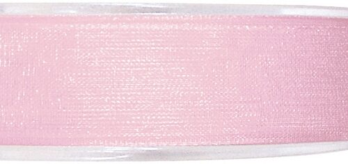 RUBAN ORGANZA ROSE 7 mm