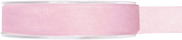 RUBAN ORGANZA ROSE 7 mm