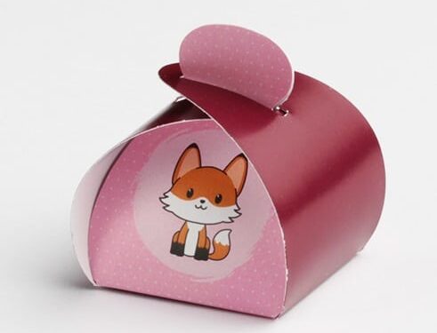 Contenant à dragée Renard Rose mimosa - S1957.106