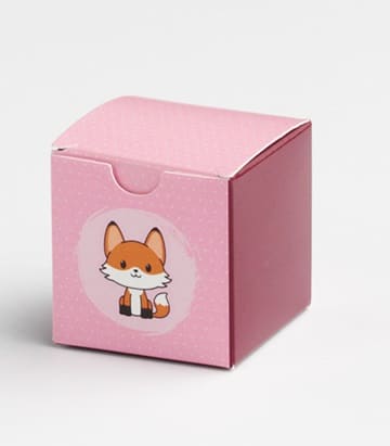 Contenant à dragée Renard Rose - S1957.134