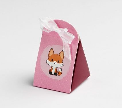 Contenant à dragée Iris Renard Rose - S1957.24