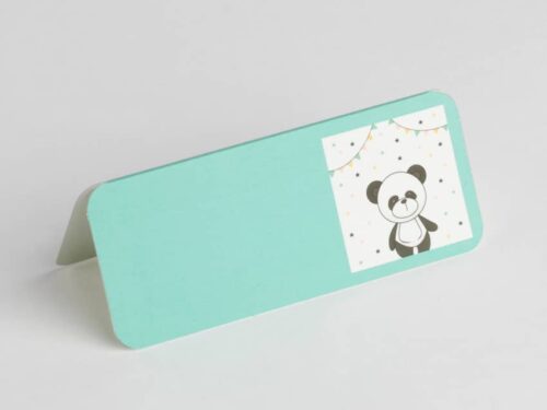 Carte de table Panda Vert d'eau - 2092.10BL