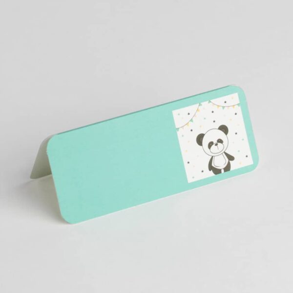 Carte de table Panda Vert d'eau - 2092.10BL