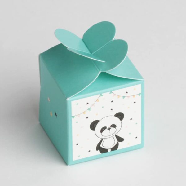 Contenant à dragée Panda Vert d'eau - 2092.65BL