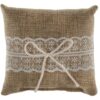 Coussin pour Alliances - Jute & Dentelle