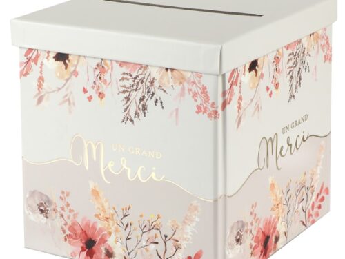 SAN-8337- Urne Carton Merci – 1 Urne Carton - Merci - Fleurie