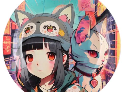 SAN-8481- Assiette Manga – Lot de 10 – 1 Assiette Manga - Lot de 10