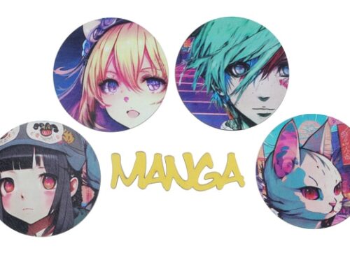 SAN8480- Décorations de Table Manga x10 – 1 Confettis de table Manga