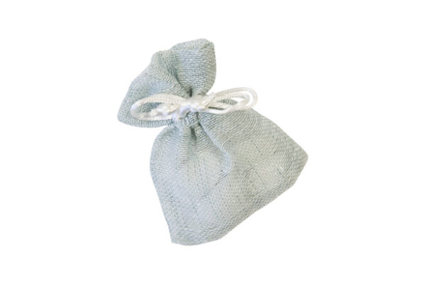 sac à dragées bleu en tissu