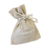 sac a dragées communion blanc lin