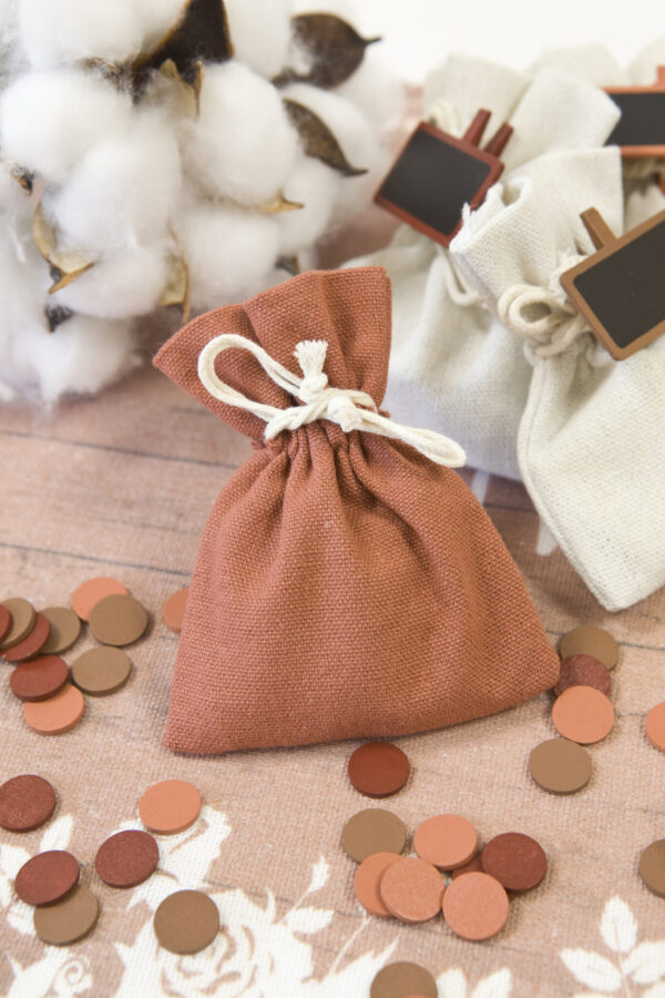 sac a dragées terracotta