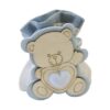 Contenant dragées baptême - Ourson en bois - Bleu