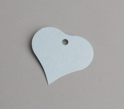 Etiquette dragees coeur bleu ciel