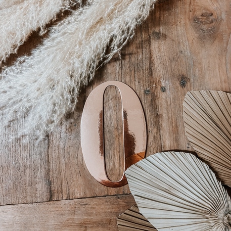STICKER CHIFFRE 0 ROSE GOLD 91521