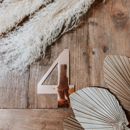 STICKER CHIFFRE 4 ROSE GOLD 91525