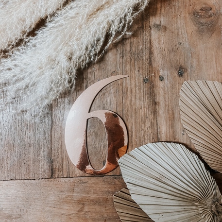 STICKER CHIFFRE 6 ROSE GOLD 91527
