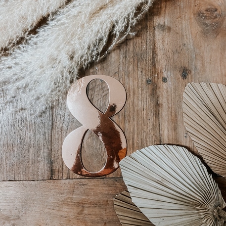 STICKER CHIFFRE 8 ROSE GOLD 91529