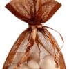 sac à dragées organza chocolat