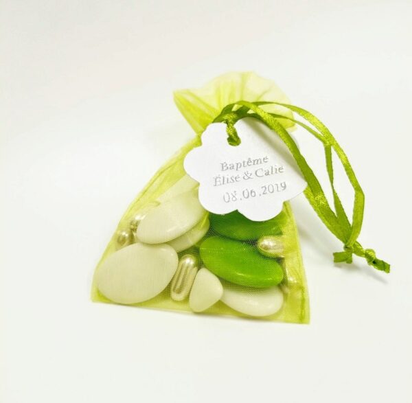 sac a dragees vert anis