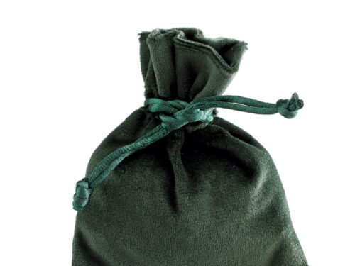 Sac dragées velours vert foncé vert sapin