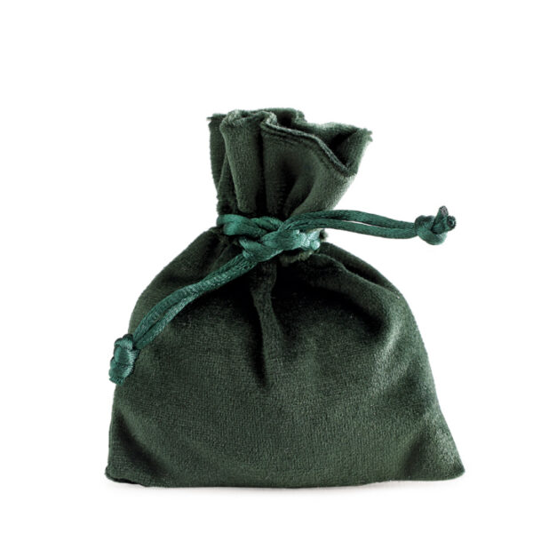 Sac dragées velours vert foncé vert sapin