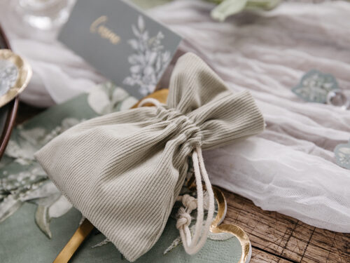 Sachet dragées vert de gris