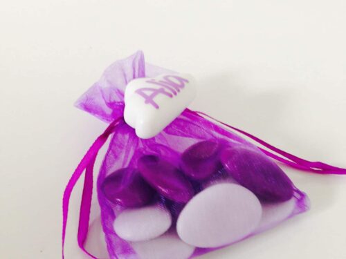 sac a dragees violet organza