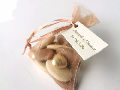 Sachet dragees taupe