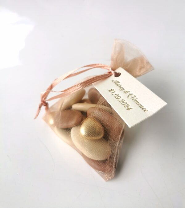 Sachet dragees taupe