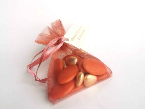 Sachet dragées terracotta