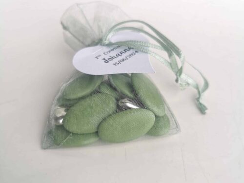 Sachet dragées vert eucalyptus