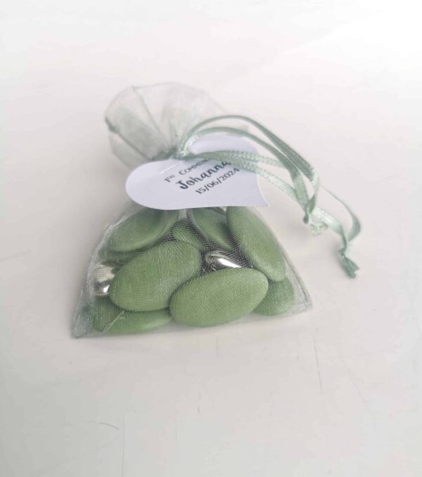 Sachet dragées vert eucalyptus