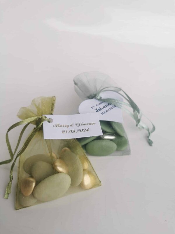 Sachet dragées vert sauge