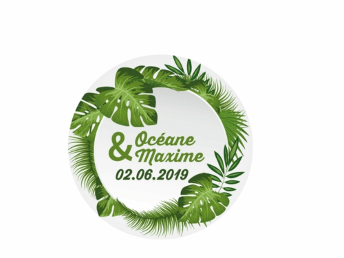 Sticker feuille tropicale