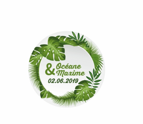 Sticker feuille tropicale