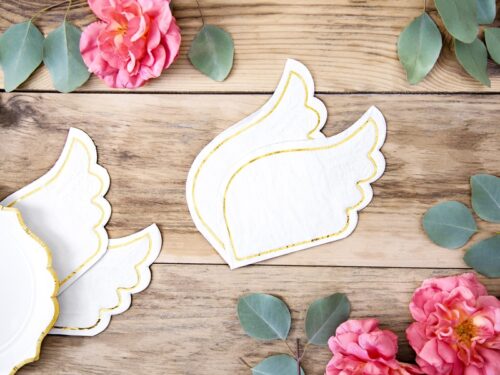 Serviette (11) serviette aile d'ange