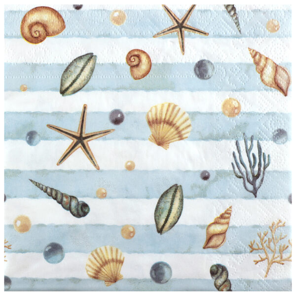 Serviette coquillage deco theme mer