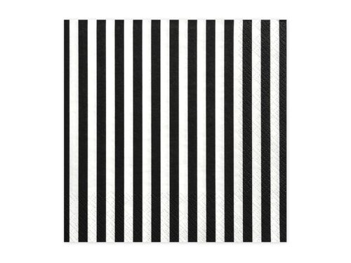 Seviette rayure noir et blanc