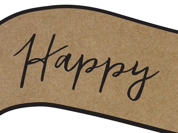 Pancarte kraft avec impression - lot de 2