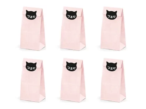 TNS11_01_SAC A DRAGEES CHATON Sac a dragées + stickers chaton